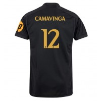 Real Madrid Eduardo Camavinga #12 Tretí futbalový dres 2023-24 Krátky Rukáv